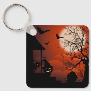 Porte-clés Le cauchemar de la lune sanglante d'Halloween