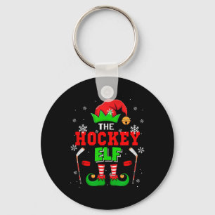 Porte-clés Le chapeau de lutin de Noël de hockey Chaussures a