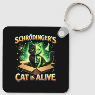 Porte-clés Le Chat Curieux de Schrödinger