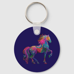Porte-clés Le Cheval Brodé