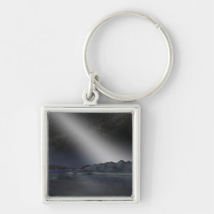 Porte-clés Le ciel nocturne d'une planète étrangère