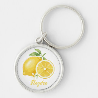 Porte-clés Le citron, fruit jaune vif, aigre et frais