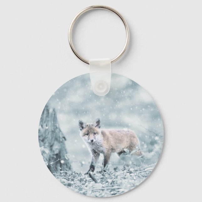 Porte-clés Le club Fox dans la neige (Recto)