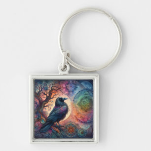 Porte-clés Le Corbeau de la vie Mandala Pagan
