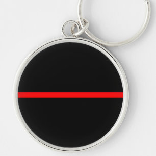 Porte-clés Le Décor Symbolique De Ligne Rouge Mince