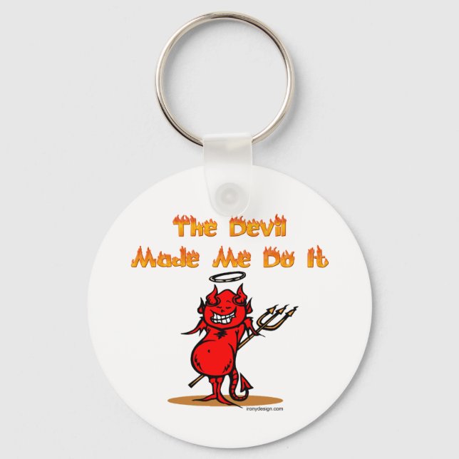 Porte-clés Le diable m'a fait le faire ! Drôle (Recto)