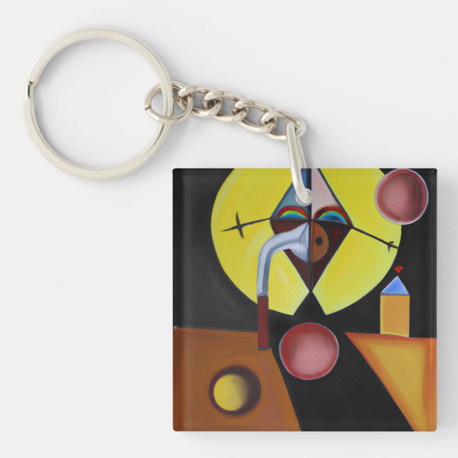 Porte-clés Le docteur de la peste - Peinture à l'huile (Devant)