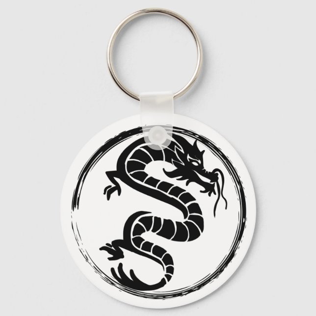 Porte-clés Le dragon noir sur (Recto)