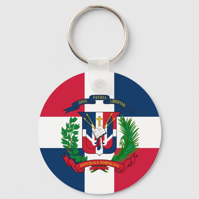 Porte-clés Le drapeau de la République Dominicaine (Recto)