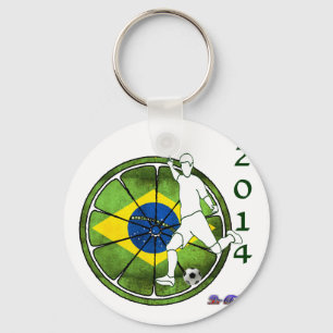 PORTE-CLÉS LE FOOTBALL BRASIL 2014 DONNE PERSONNALISABLE