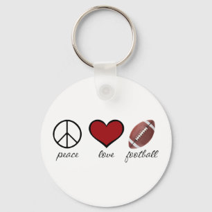 Porte-clés Le football d'amour de paix