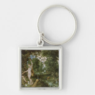 Porte-clés Le jardin d'Éden avec l'automne de l'homme, c.161
