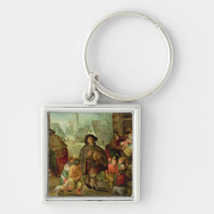 Porte-clés Le joueur aveugle de Hurdy Gurdy