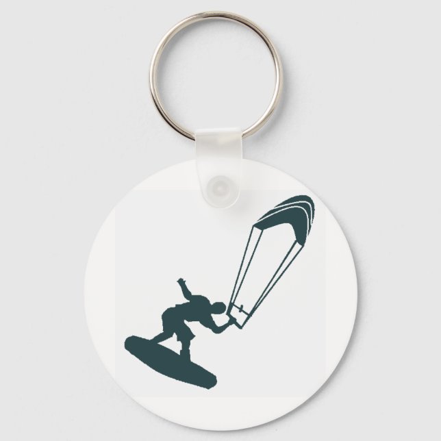 Porte-clés Le Kiteboard vert (Recto)