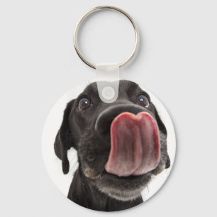 Porte-clés Le Labrador Noir se lâche le nez