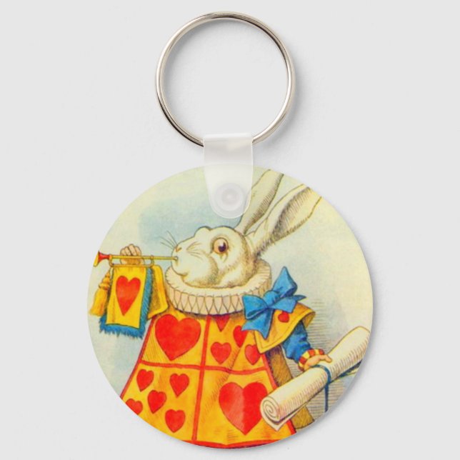 Porte-clés Le Lapin Blanc Couleur Complète (Recto)