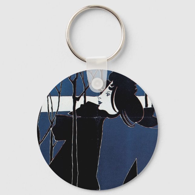 Porte-clés Le livre de poche ~ Dame bleue (Recto)