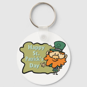 Porte-clés Le lutin de St Patrick heureux