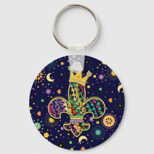 Porte-clés Le mardi gras Fleur célèbre