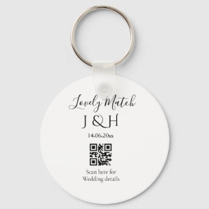 Porte-clés Le mariage d'ajouter le nom de couple QR code scan