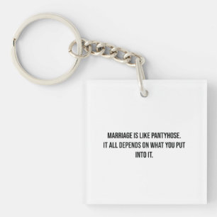 Porte-clés Le mariage est comme la vandelle Funny