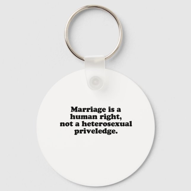 PORTE-CLÉS LE MARIAGE EST UN DROIT HUMAIN (Recto)