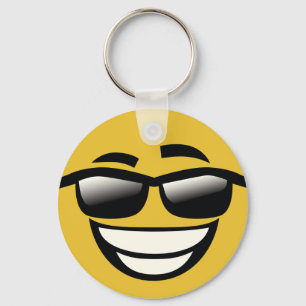 Porte-clés Le mauvais au type Emoji de cool d'os