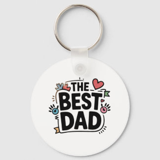 Porte-clés Le meilleur design de texte papa