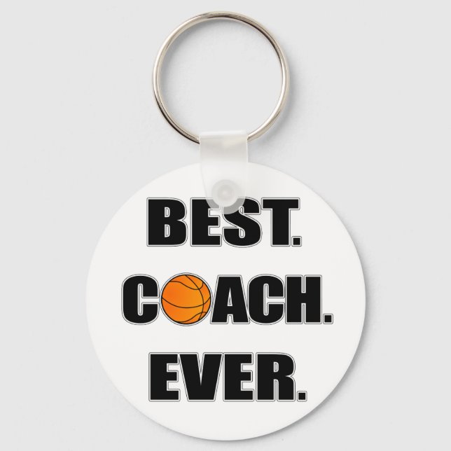 Porte-clés Le meilleur entraîneur de basket jamais (Recto)