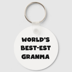 Porte-clés Le Meilleur-est Granma du monde noir et blanc