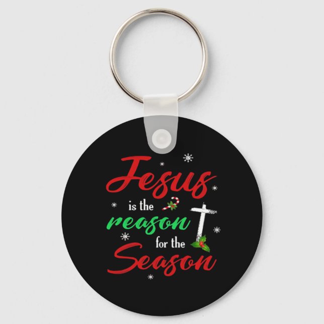 Porte-clés Le meilleur Jésus est pour la saison Noël (Recto)