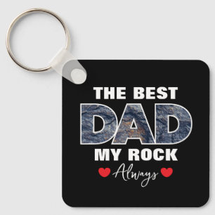 Porte-clés "Le meilleur papa mon rock toujours" Graphique