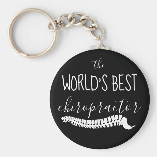 Porte-clés Le meilleur Porte - clé chiropraticien du monde (Devant)