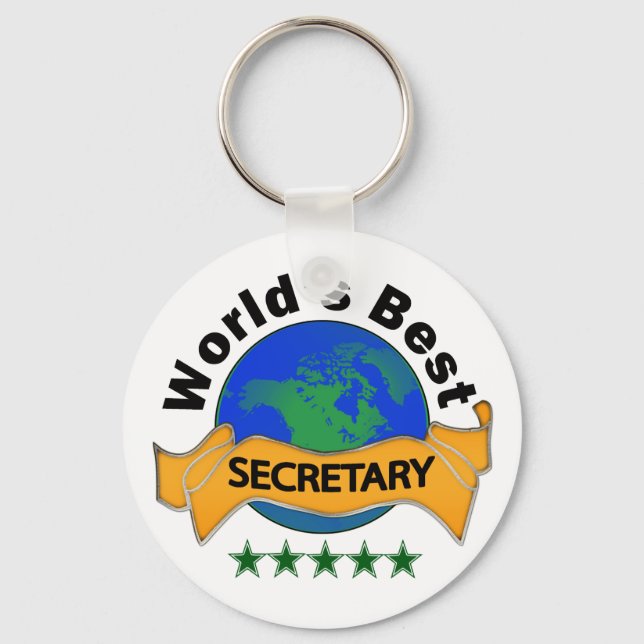 Porte-clés Le meilleur secrétaire du monde (Recto)