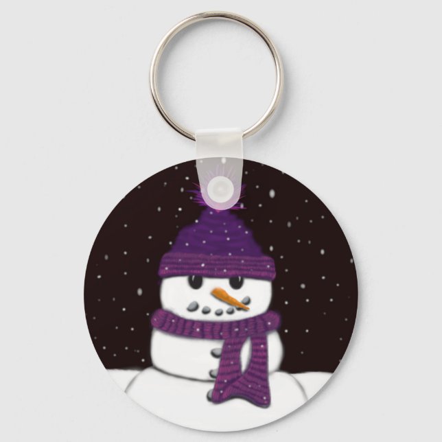 Porte-clés Le mignon bonhomme de neige sans arme (Recto)
