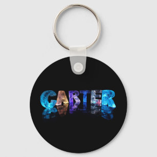 Porte-clés Le nom Carter en lumières 3D