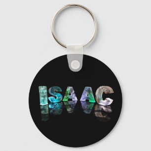 Porte-clés Le nom Isaac en lumières 3D (Photographie)
