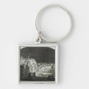 Porte-clés Le nouveau panorama de Burford de Naples par clair