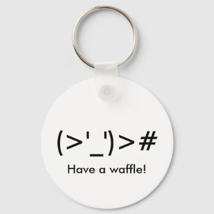Porte-clés "(> ' _') le ># ont une gaufre !" Porte - clé