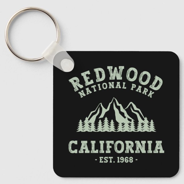 Porte-clés Le parc national de Redwood Californie (Recto)