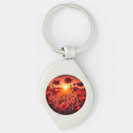 Porte-clés Le pavot en face