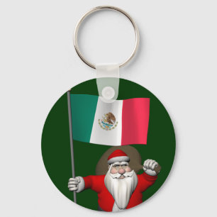Porte-clés Le Père Noël Avec L'Ensigne Du Mexique