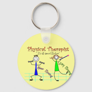 Porte-clés Le personnages en allumettes de physiothérapeute