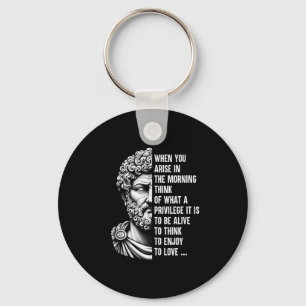 Porte-clés Le philosophe stoïque Marcus Aurelius Motivation d
