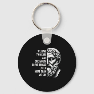 Porte-clés Le Philosophe Stoïque Zeno De Citium Citation Moti