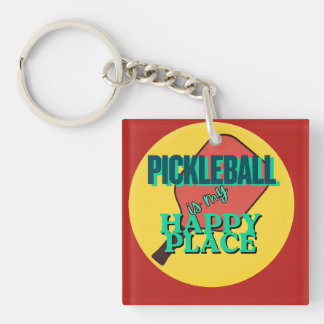 Porte-clés Le pickleball est mon humour de bonheur
