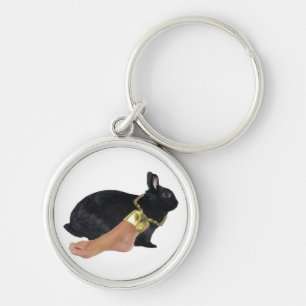 Porte-clés Le pied humain chanceux du lapin