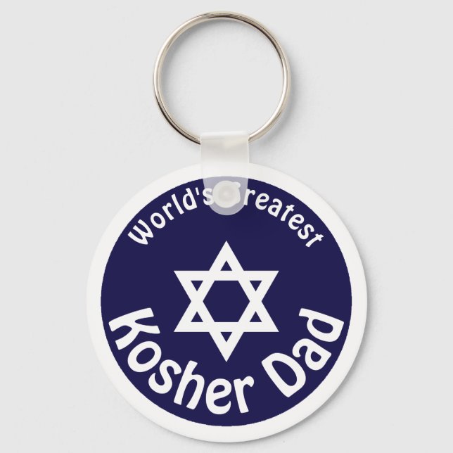 Porte-clés Le plus grand papa Kosher du monde (Recto)