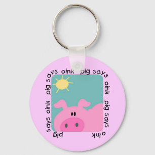 Porte-clés Le porc indique krouik-krouik des T-shirts et des