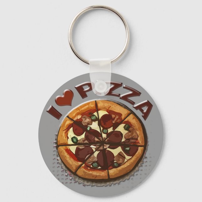 Porte-clés Le Porte - clé de Funny Pizza Lover (Recto)